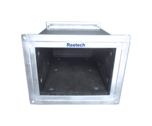 Reetech pin-welded liner-secured acoustic duct